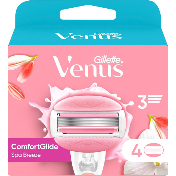 RAJAS Venus Smile リンパジェル 145g Лезвия для бритья Comfortglide Spa Breeze Gillette Venus, 4 шт