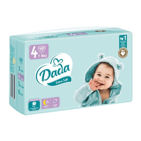 Підгузники дитячі Extra Soft 4, Maxi 7-16 кг Dada, 48 шт (Польща