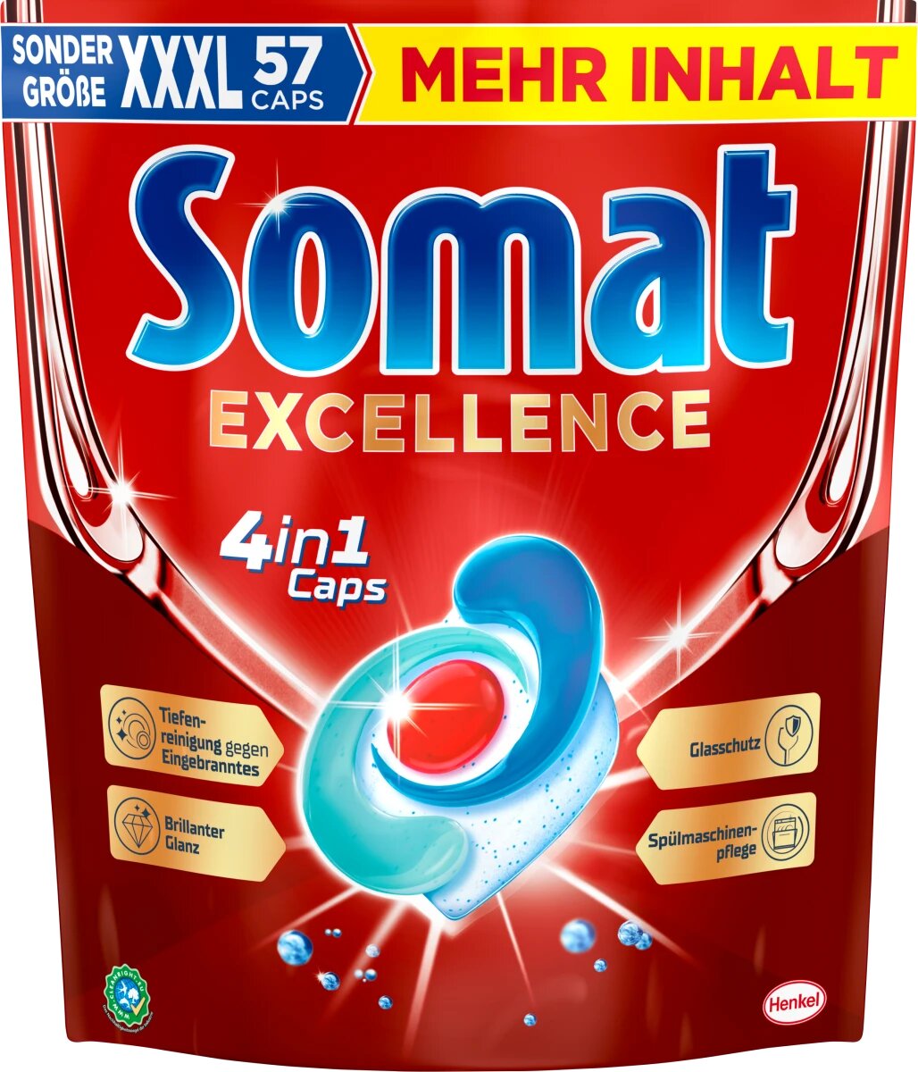 Капсули для посудомийної машини Excellence 4in1 Caps Somat, 57 шт