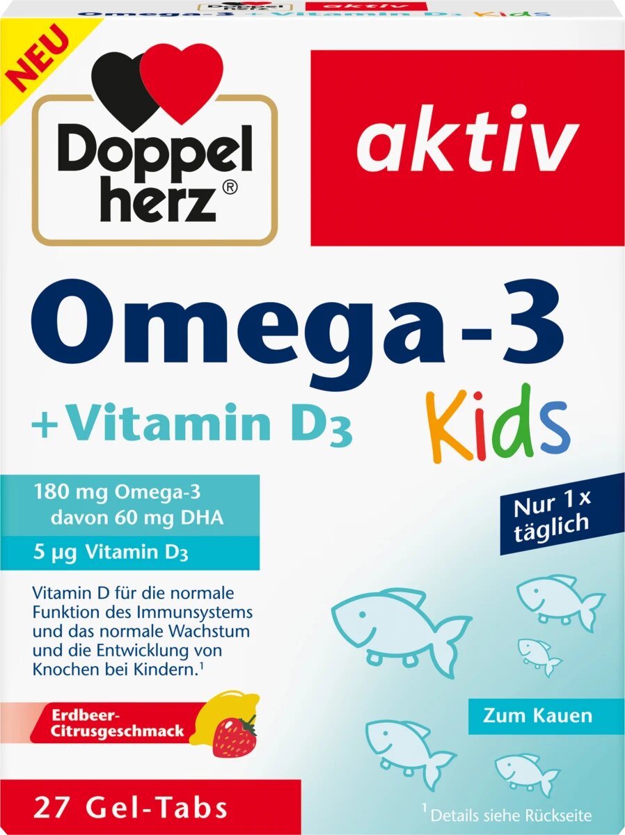 Біологічно активна добавка Omega-3 + Vitamin D3 Kids Doppelherz 27